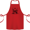 Virtruvian Drummer Funny Drumming Drum Cotton Apron 100% Organic Red