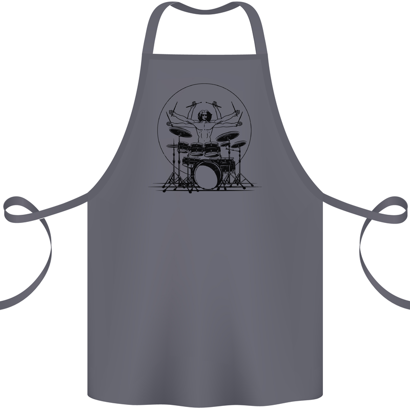 Virtruvian Drummer Funny Drumming Drum Cotton Apron 100% Organic Steel