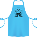 Virtruvian Drummer Funny Drumming Drum Cotton Apron 100% Organic Turquoise