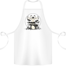Virtruvian Drummer Funny Drumming Drum Cotton Apron 100% Organic White