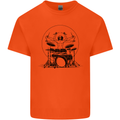 Virtruvian Drummer Funny Drumming Drum Kids T-Shirt Childrens Orange