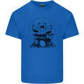 Virtruvian Drummer Funny Drumming Drum Kids T-Shirt Childrens Royal Blue