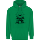 Virtruvian Drummer Funny Drumming Drum Mens 80% Cotton Hoodie Irish Green