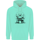Virtruvian Drummer Funny Drumming Drum Mens 80% Cotton Hoodie Peppermint