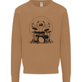 Virtruvian Drummer Funny Drumming Drum Mens Sweatshirt Jumper Caramel Latte