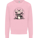 Virtruvian Drummer Funny Drumming Drum Mens Sweatshirt Jumper Light Pink