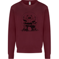 Virtruvian Drummer Funny Drumming Drum Mens Sweatshirt Jumper Maroon