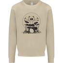 Virtruvian Drummer Funny Drumming Drum Mens Sweatshirt Jumper Sand