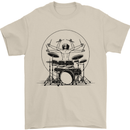 Virtruvian Drummer Funny Drumming Drum Mens T-Shirt 100% Cotton Sand