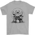 Virtruvian Drummer Funny Drumming Drum Mens T-Shirt 100% Cotton Sports Grey