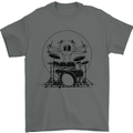 Virtruvian Drummer Funny Drumming Drum Mens T-Shirt Cotton Gildan Charcoal