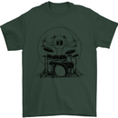 Virtruvian Drummer Funny Drumming Drum Mens T-Shirt Cotton Gildan Forest Green