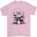 Virtruvian Drummer Funny Drumming Drum Mens T-Shirt Cotton Gildan Light Pink
