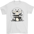 Virtruvian Drummer Funny Drumming Drum Mens T-Shirt Cotton Gildan White