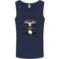 Virtruvian Drummer Funny Drumming Drum Mens Vest Tank Top Navy Blue