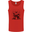Virtruvian Drummer Funny Drumming Drum Mens Vest Tank Top Red
