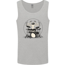 Virtruvian Drummer Funny Drumming Drum Mens Vest Tank Top Sports Grey