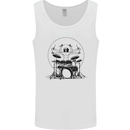 Virtruvian Drummer Funny Drumming Drum Mens Vest Tank Top White