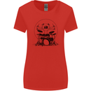 Virtruvian Drummer Funny Drumming Drum Womens Wider Cut T-Shirt Red