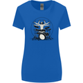 Virtruvian Drummer Funny Drumming Drum Womens Wider Cut T-Shirt Royal Blue