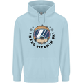 Vitamin Ski Funny Skiing Sloth Childrens Kids Hoodie Light Blue