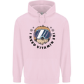Vitamin Ski Funny Skiing Sloth Childrens Kids Hoodie Light Pink