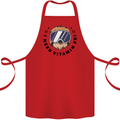 Vitamin Ski Funny Skiing Sloth Cotton Apron 100% Organic Red