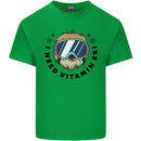 Vitamin Ski Funny Skiing Sloth Kids T-Shirt Childrens Irish Green