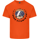 Vitamin Ski Funny Skiing Sloth Kids T-Shirt Childrens Orange