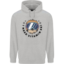 Vitamin Ski Funny Skiing Sloth Mens 80% Cotton Hoodie Sports Grey
