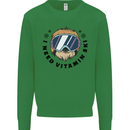 Vitamin Ski Funny Skiing Sloth Mens Sweatshirt Jumper Irish Green