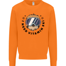 Vitamin Ski Funny Skiing Sloth Mens Sweatshirt Jumper Orange
