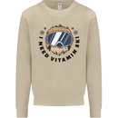 Vitamin Ski Funny Skiing Sloth Mens Sweatshirt Jumper Sand