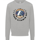 Vitamin Ski Funny Skiing Sloth Mens Sweatshirt Jumper Sports Grey