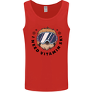 Vitamin Ski Funny Skiing Sloth Mens Vest Tank Top Red