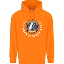 Vitamin Ski Funny Skiing Sloth Winter Sport Childrens Kids Hoodie Orange