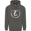 Vitamin Ski Funny Skiing Sloth Winter Sport Childrens Kids Hoodie Storm Grey
