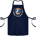 Vitamin Ski Funny Skiing Sloth Winter Sport Cotton Apron 100% Organic Navy Blue
