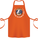 Vitamin Ski Funny Skiing Sloth Winter Sport Cotton Apron 100% Organic Orange