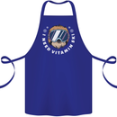 Vitamin Ski Funny Skiing Sloth Winter Sport Cotton Apron 100% Organic Royal Blue