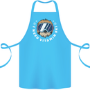 Vitamin Ski Funny Skiing Sloth Winter Sport Cotton Apron 100% Organic Turquoise