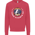Vitamin Ski Funny Skiing Sloth Winter Sport Kids Sweatshirt Jumper Heliconia