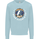 Vitamin Ski Funny Skiing Sloth Winter Sport Kids Sweatshirt Jumper Light Blue