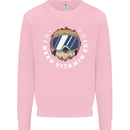 Vitamin Ski Funny Skiing Sloth Winter Sport Kids Sweatshirt Jumper Light Pink