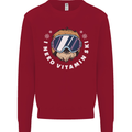 Vitamin Ski Funny Skiing Sloth Winter Sport Kids Sweatshirt Jumper Red