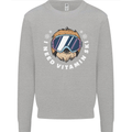 Vitamin Ski Funny Skiing Sloth Winter Sport Kids Sweatshirt Jumper Sports Grey