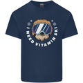 Vitamin Ski Funny Skiing Sloth Winter Sport Kids T-Shirt Childrens Navy Blue