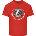 Vitamin Ski Funny Skiing Sloth Winter Sport Kids T-Shirt Childrens Red