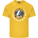 Vitamin Ski Funny Skiing Sloth Winter Sport Kids T-Shirt Childrens Yellow