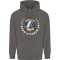 Vitamin Ski Funny Skiing Sloth Winter Sport Mens 80% Cotton Hoodie Charcoal
